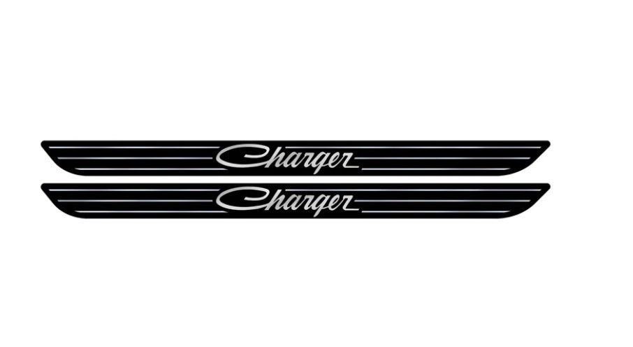 "Charger Script" Door Sill Covers 06-23 Dodge Charger